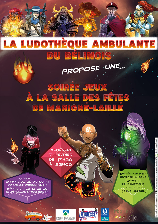 Soirée Jeux à Marigné-Laillé Le 7 fév 2025