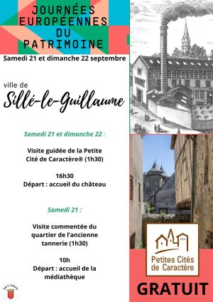 Journées Européennes du Patrimoine : Sillé-le-Guillaume