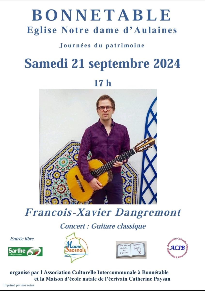 Journées Européennes du Patrimoine 2024 - Concert de guitare avec François-Xavier Dangremont