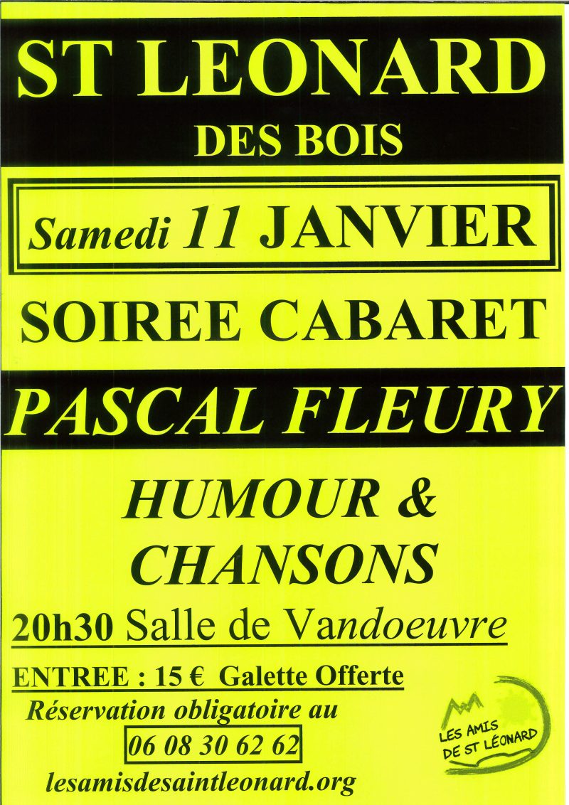 Soirée cabaret humour et chansons avec Pascal Fleury Le 11 janv 2025