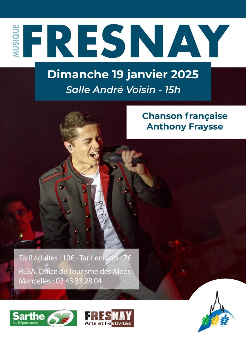 Spectacle chanson française de Anthony Fraysse