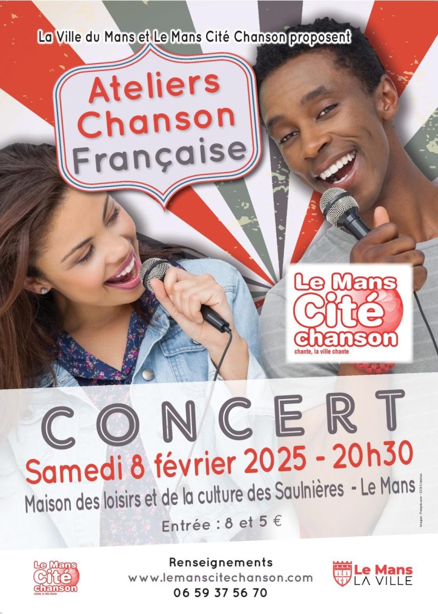 CONCERT DES ATELIERS CHANSON ET GROUPE VOCAL Le 8 fév 2025